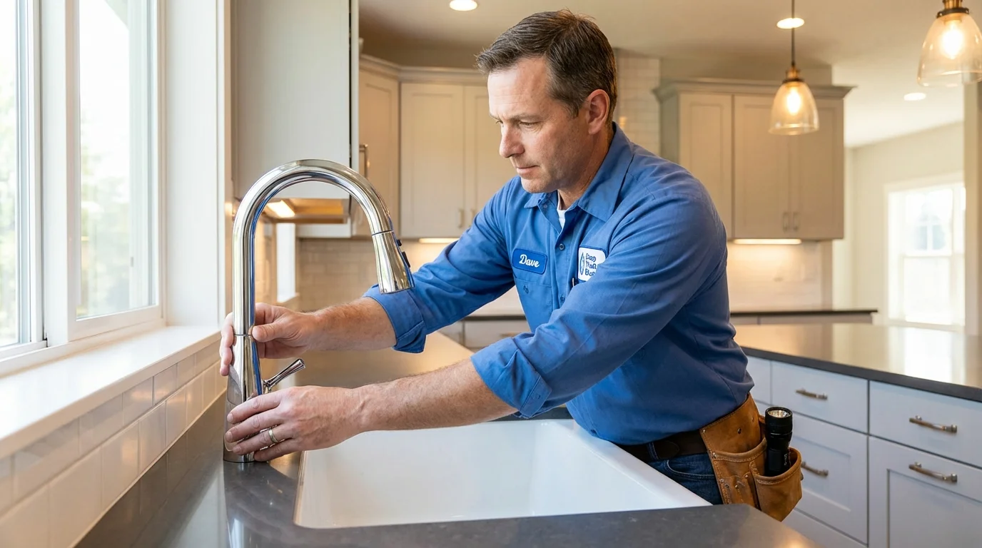 Kitchen faucet installation by Johns Plumbing LLC in Arnolds Park